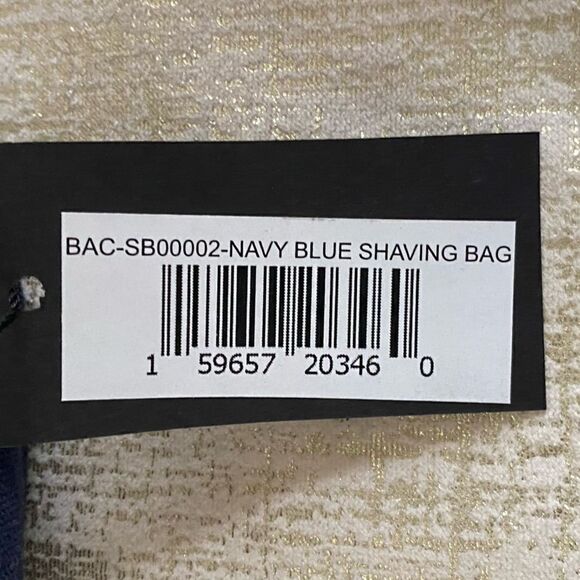 Vintage Addiction Men's Navy Blue Canvas Shaving/Toiletry Bag. New with Tag NWT - Picture 6 of 7